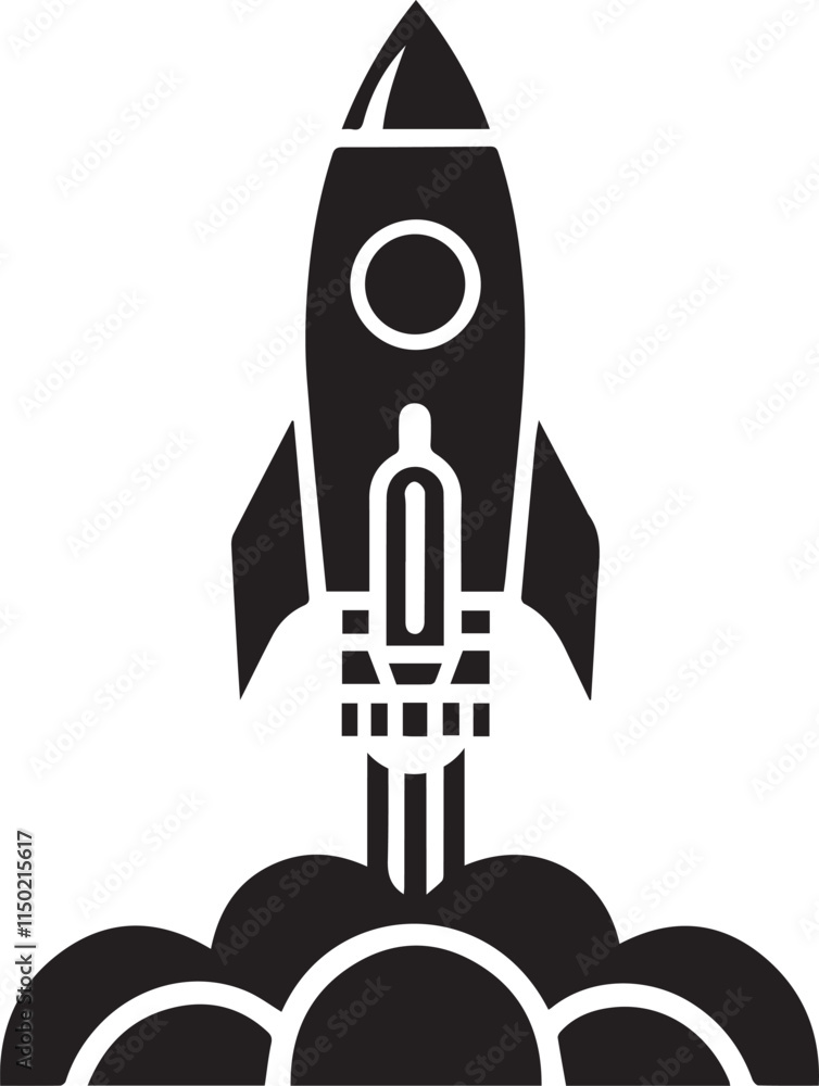 rocket silhouette vector icon illustration. EPS File rocket silhouette vector icon illustration. EPS File