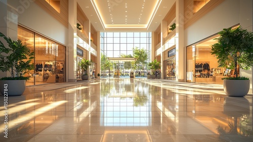 Bright and Open Shopping Mall Interior Design