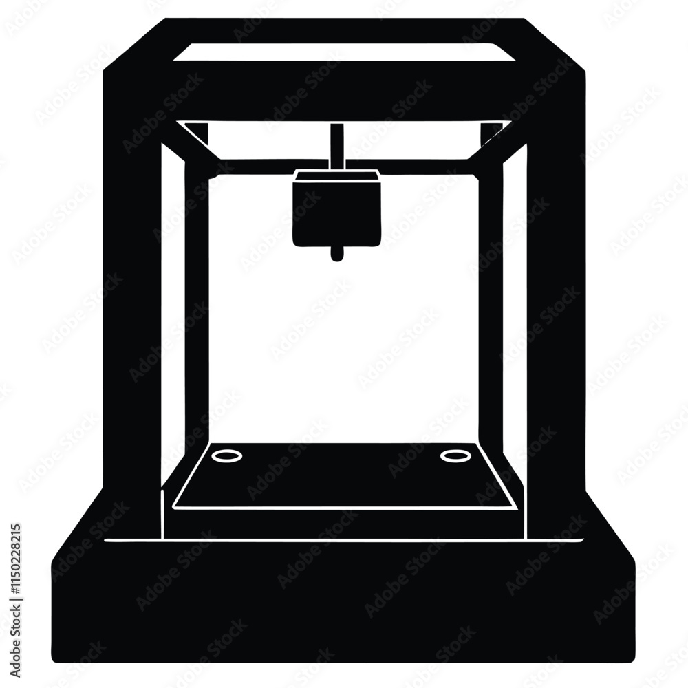 3D printer silhouette design 3D printer silhouette design