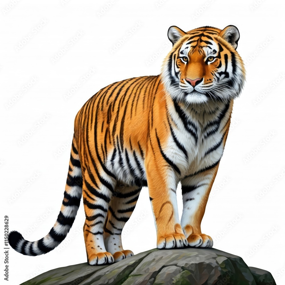 Obraz premium tiger on white background