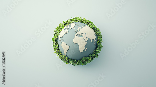 Earth Day: A 3D rendering o...