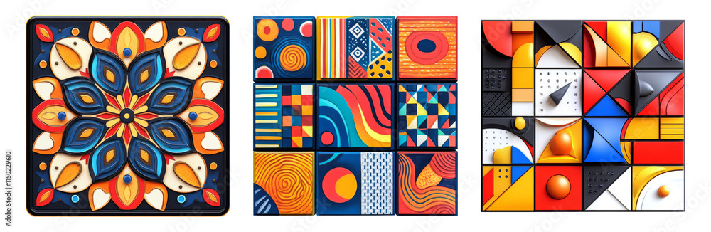 Obraz premium Colorful Geometric Abstract Design for Creative Projects