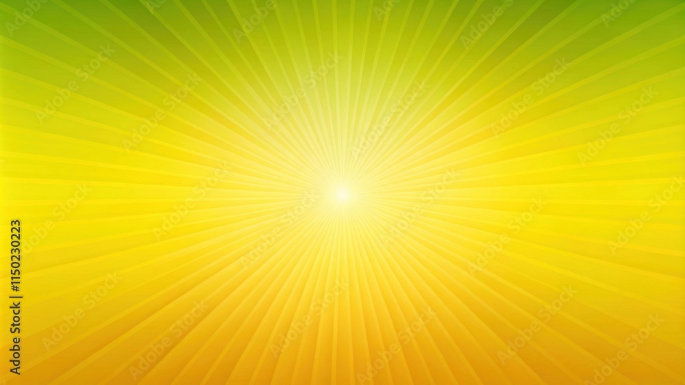 Abstract Yellow and Green Sunburst Radiating Light Background Abstract Yellow and Green Sunburst Radiating Light Background