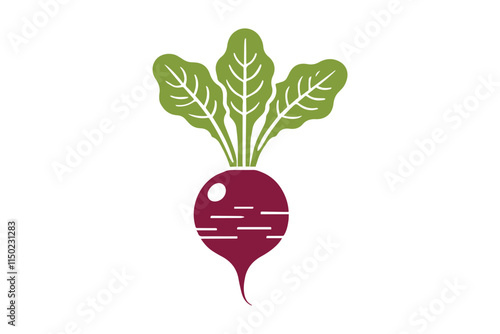 minimalist beet root food vector silhouette black color in white background