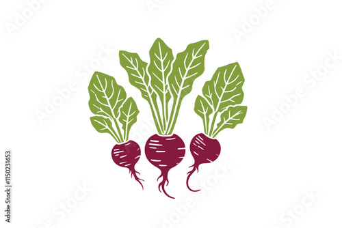 minimalist beet root food vector silhouette black color in white background