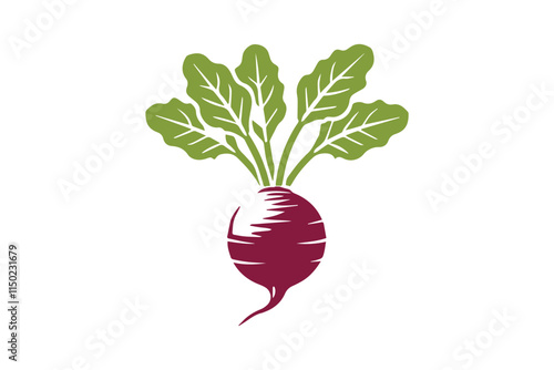 minimalist beet root food vector silhouette black color in white background