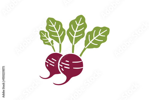minimalist beet root food vector silhouette black color in white background