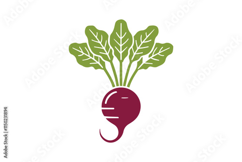 minimalist beet root food vector silhouette black color in white background