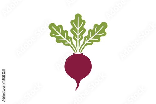 minimalist beet root food vector silhouette black color in white background