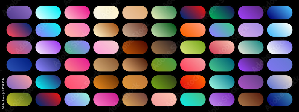 Gradient color palettes collection bundle
