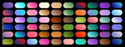 Gradient color palettes collection bundle