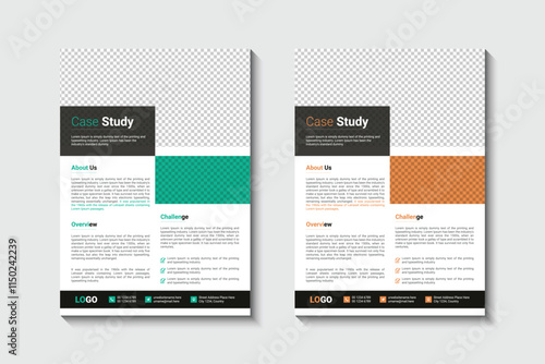 Corporate Business Case Study Flyer Design Template
