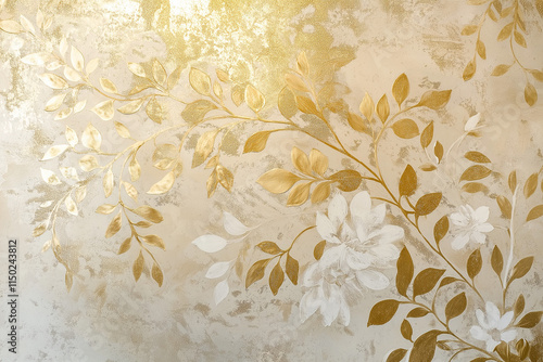 Gilded Let the delicate intricacies of white and gold wallpaper tell a story of luxury