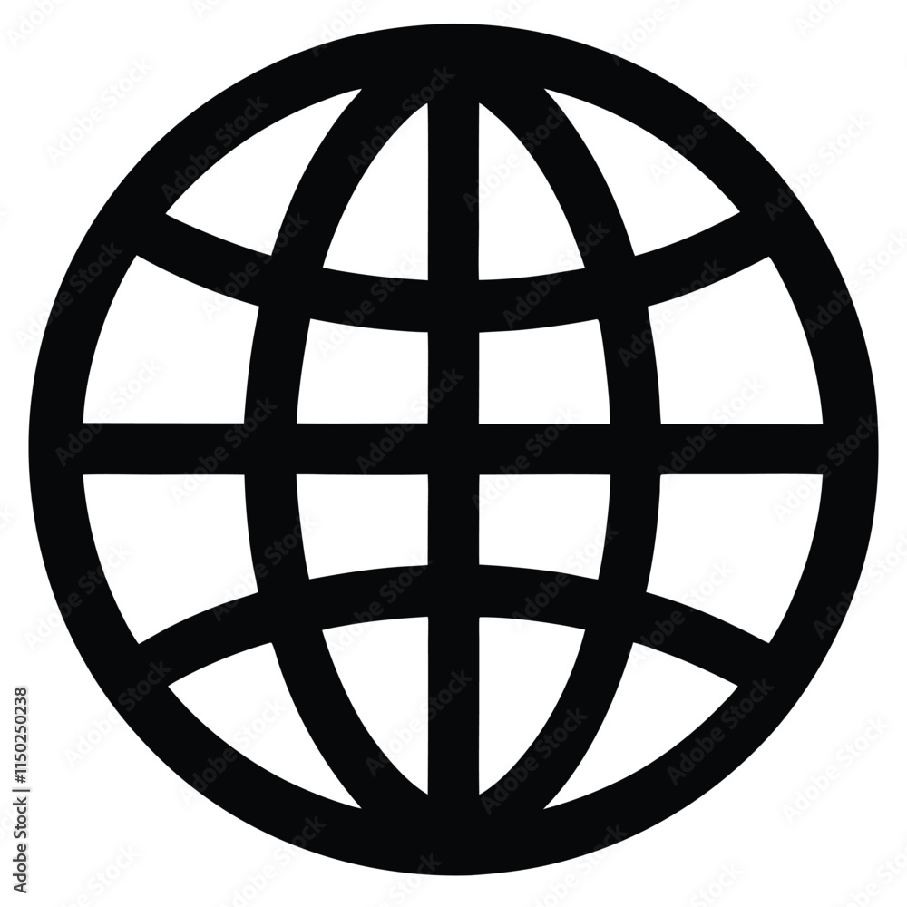 Internet symbol silhouette flat design Internet symbol silhouette flat design
