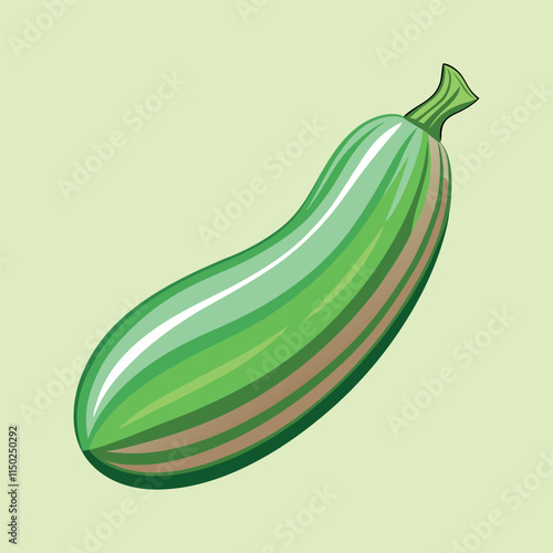Print zucchini vegetable vetor  vector isolated on white background