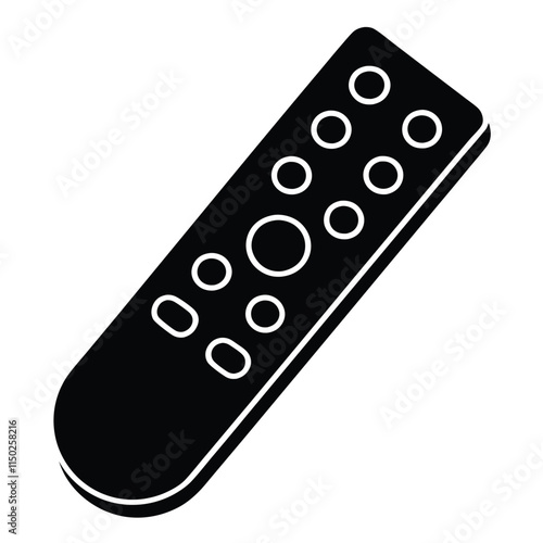 Remote control silhouette flat design