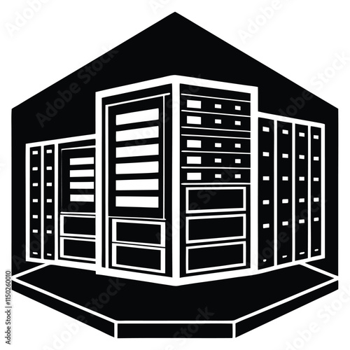 Server room silhouette design