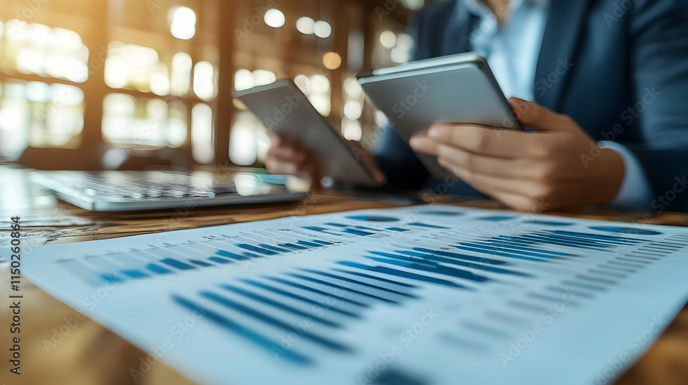Candid Business Analysts Using Data Visualization Tools for Innovation with Copy Space Candid Business Analysts Using Data Visualization Tools for Innovation with Copy Space