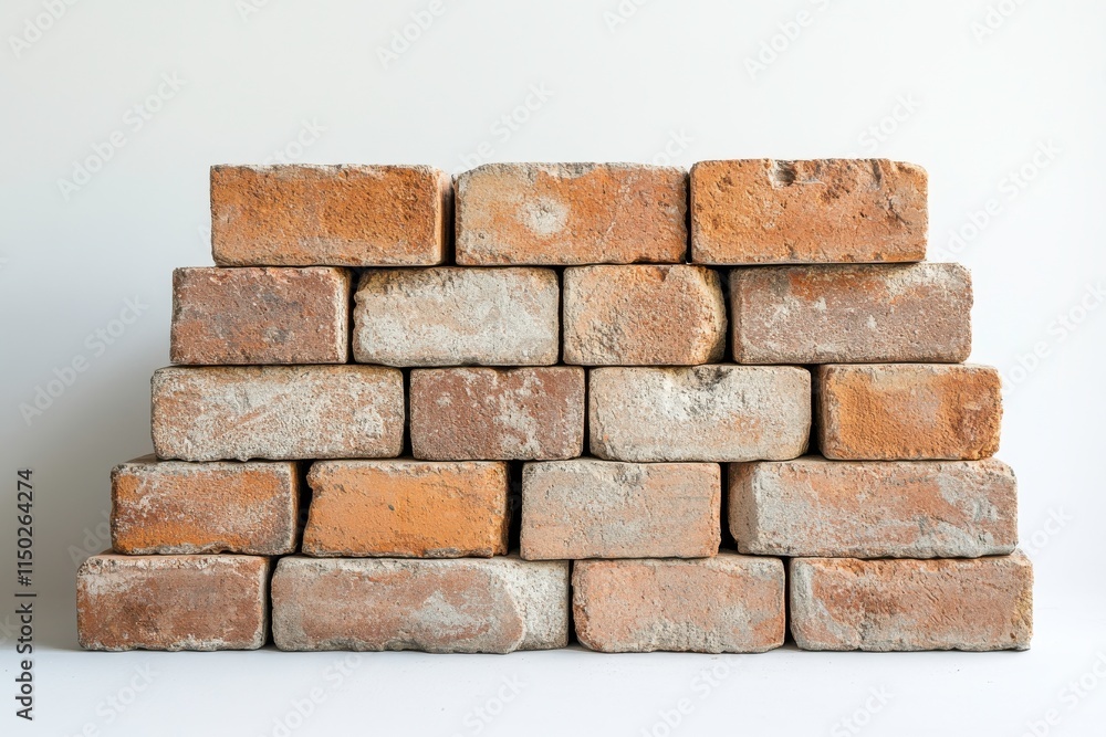 Fototapeta premium Raw Bricks in a Bright Light Setting