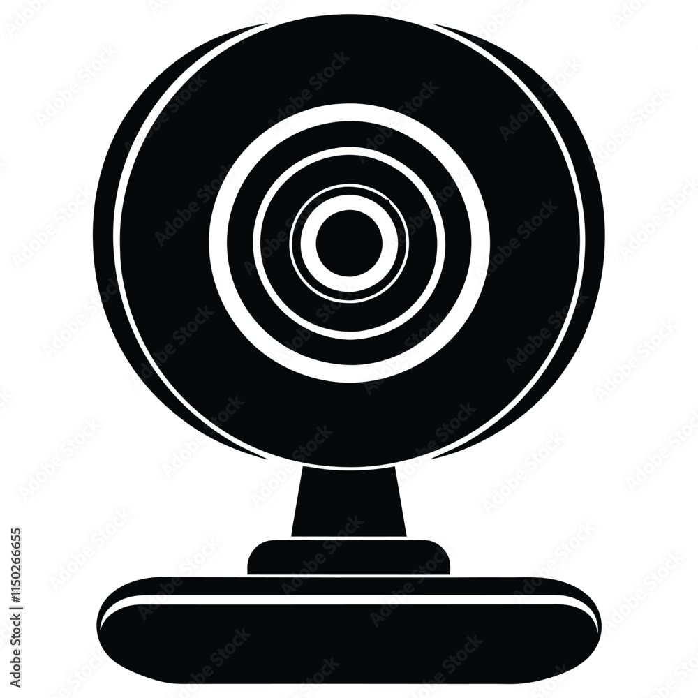 Webcam silhouette flat design Webcam silhouette flat design