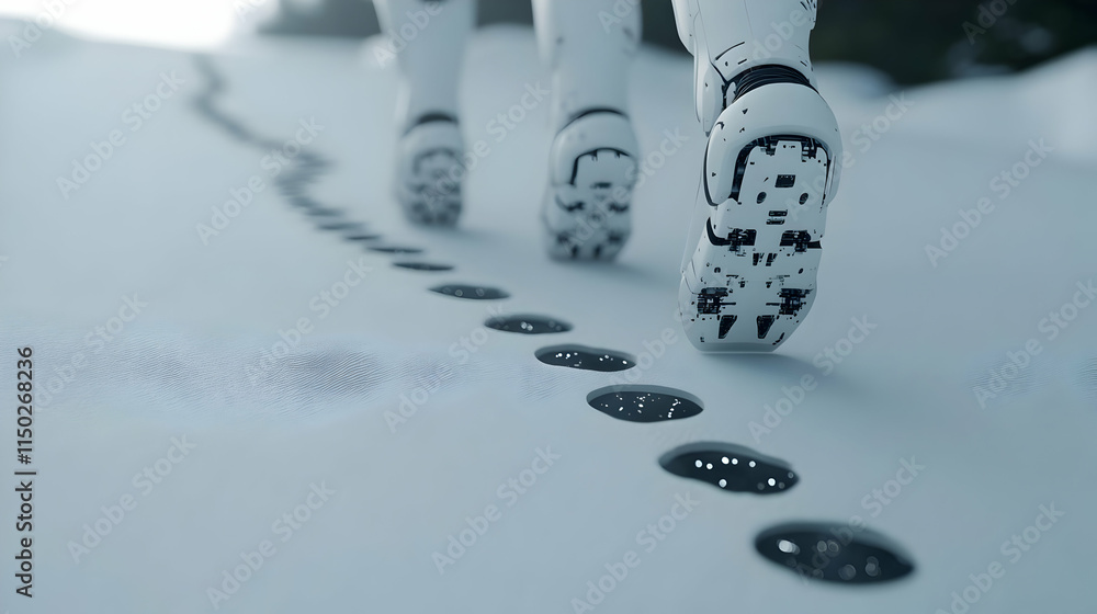 Interlocking Gears Human Robotic Design Seamless Collaboration Concept Visual Copy Space Interlocking Gears Human Robotic Design Seamless Collaboration Concept Visual Copy Space