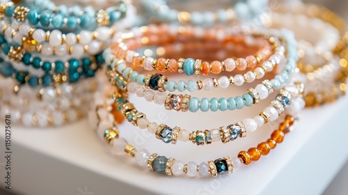 Custom beaded bracelet showcase artisan market photography natural light close-up craftsmanship and style