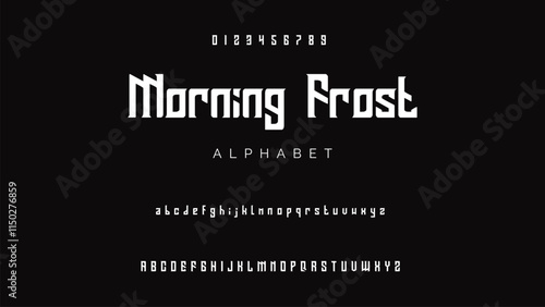 Craft vintage typeface design. Graphic display alphabet. Fantasy type letters. Latin characters, numbers. Vector illustration. Old badge, label, logo template.