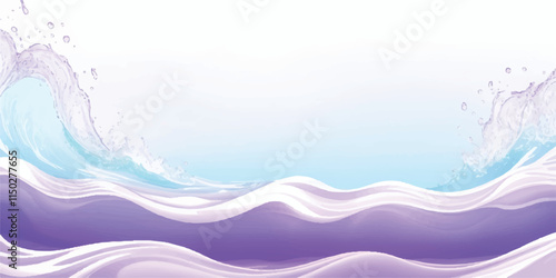 Abstract Ocean Texture in Purple & White: A serene, flowing watercolor texture representing abstract ocean waves in purple and white hues, ideal for backgrounds, banners, and abstract design work."
