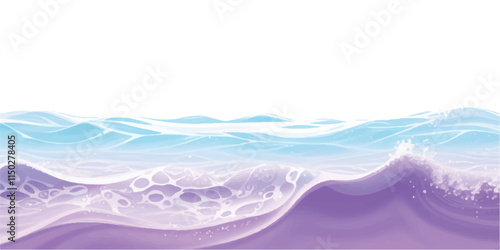 Abstract Ocean Texture in Purple & White: A serene, flowing watercolor texture representing abstract ocean waves in purple and white hues, ideal for backgrounds, banners, and abstract design work."
