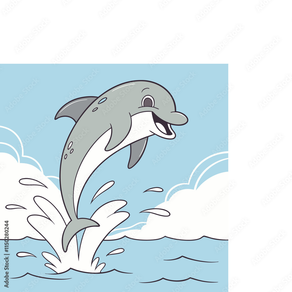 Obraz premium dolphin jumping out of water