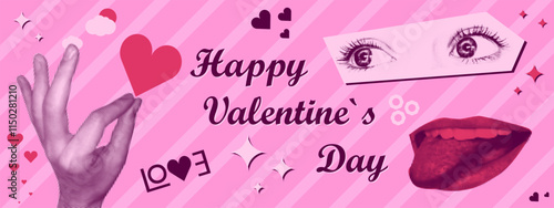 valentine, pattern, design, set. print, love, collage, background, elements, decoration, heart, vector, seamless, pink, illustration, hearts, card, shape, romance, art, day, symbol, wedding, holiday, 