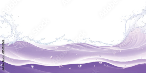 Abstract Ocean Texture in Purple & White: A serene, flowing watercolor texture representing abstract ocean waves in purple and white hues, ideal for backgrounds, banners, and abstract design work."
