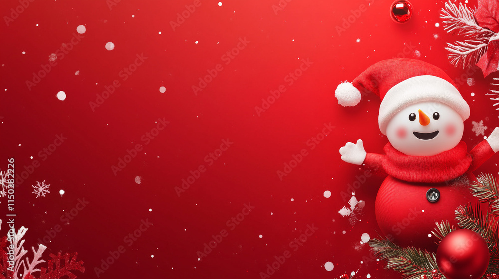 Christmas Red Background Wallpaper with Festive Decorations and Holiday Seasonal Vibes Christmas Red Background Wallpaper with Festive Decorations and Holiday Seasonal Vibes