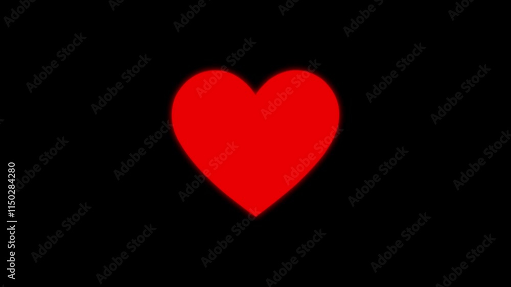 Heartbeat animation . Red heart beating on black background in 4k format. Beating heart sign. Concept of love. Health concept. Heartbeat animation . Red heart beating on black background in 4k format. Beating heart sign. Concept of love. Health concept.
