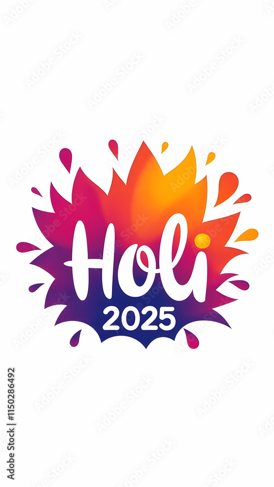 A colorful Holi 2025 design featuring a stylized splash of vibrant colors. The word Holi is prominently displayed, signifying the festival. A colorful Holi 2025 design featuring a stylized splash of vibrant colors. The word Holi is prominently displayed, signifying the festival.