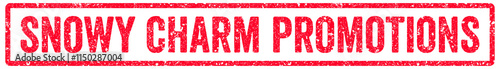 Snowy Charm Promotions Stamp Transparent Seal, Red Grunge Snowy Charm Promotions Word Rubber Stamp Seal