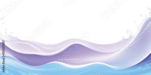 Purple Tides: Soft Watercolor Waves in Abstract Design: Soft, calming watercolor ocean waves in purple tones, perfect for ocean-inspired backgrounds, digital art, or abstract design graphics.