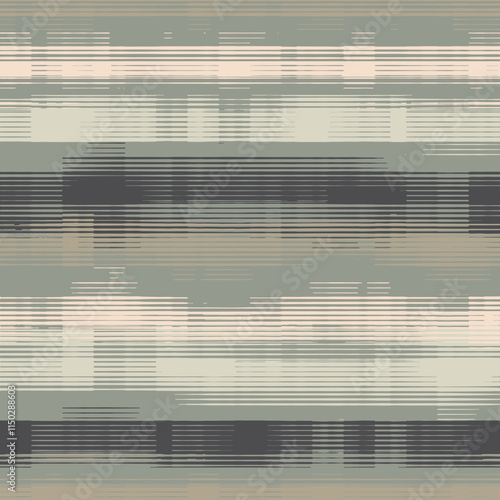 Neutral Hues Glitch Stripe Pattern