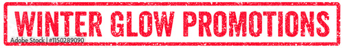 Winter Glow Promotions Stamp Transparent Seal, Red Grunge Winter Glow Promotions Word Rubber Stamp Seal