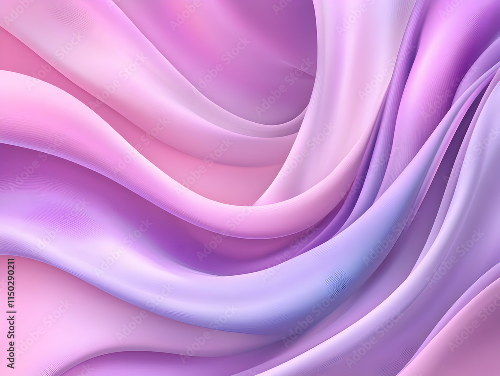 Obraz premium Abstract 3D Purple Pink Wave Background