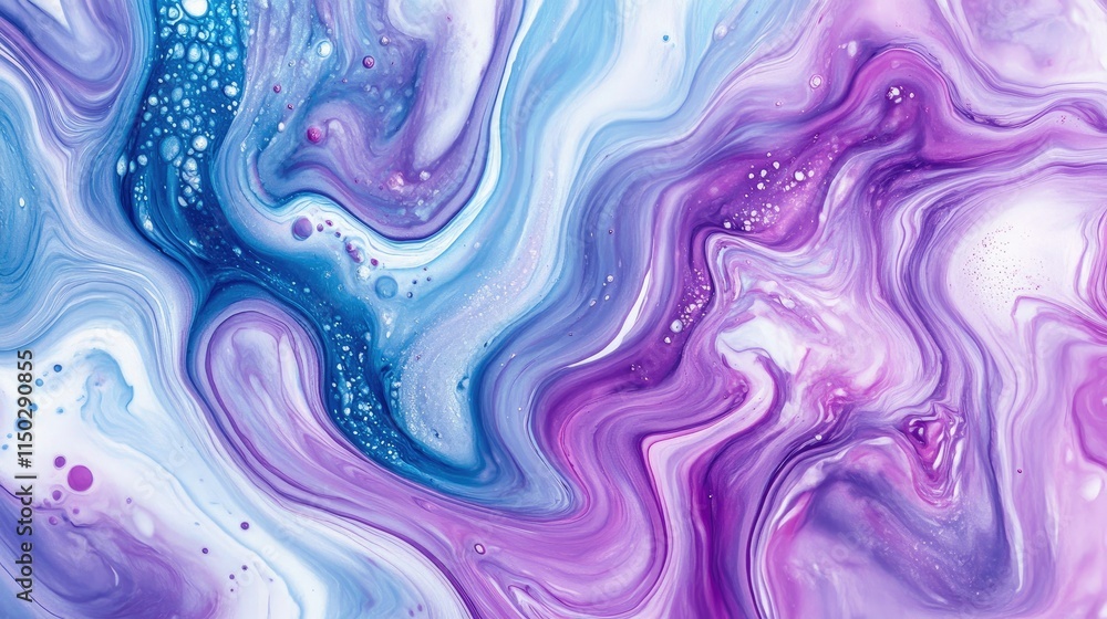 Liquid paint mixing in mesmerizing swirls Liquid paint mixing in mesmerizing swirls