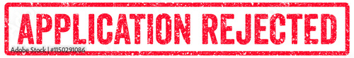 Application Rejected Stamp Transparent Seal, Red Grunge Application Rejected Word Rubber Stamp Seal