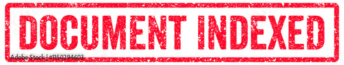 Document Indexed Stamp Transparent Seal, Red Grunge Document Indexed Word Rubber Stamp Seal