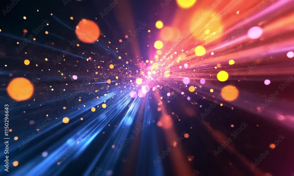 Abstract Light Trails and Glowing Particles: A Symphony of Color and Motion in a Digital Universe Abstract Light Trails and Glowing Particles: A Symphony of Color and Motion in a Digital Universe
