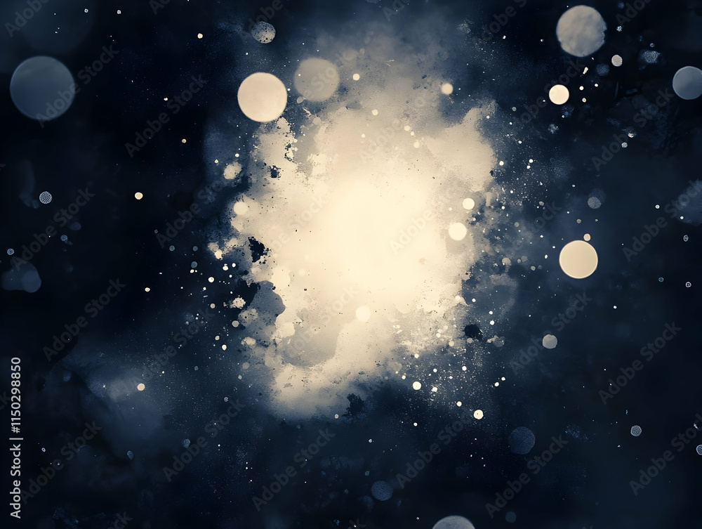 Abstract Background, Night Sky, Glowing Abstract Background, Night Sky, Glowing