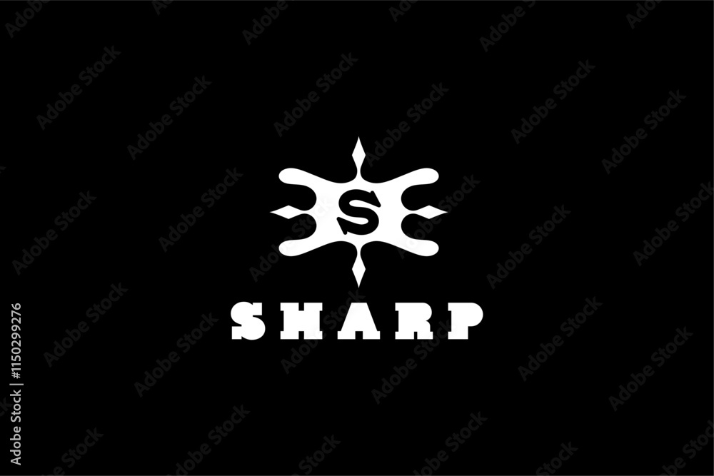 Template logo design solution with sharp elements Template logo design solution with sharp elements