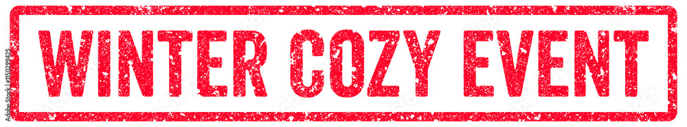 Winter Cozy Event Stamp Transparent Seal, Red Grunge Winter Cozy Event Word Rubber Stamp Seal Winter Cozy Event Stamp Transparent Seal, Red Grunge Winter Cozy Event Word Rubber Stamp Seal