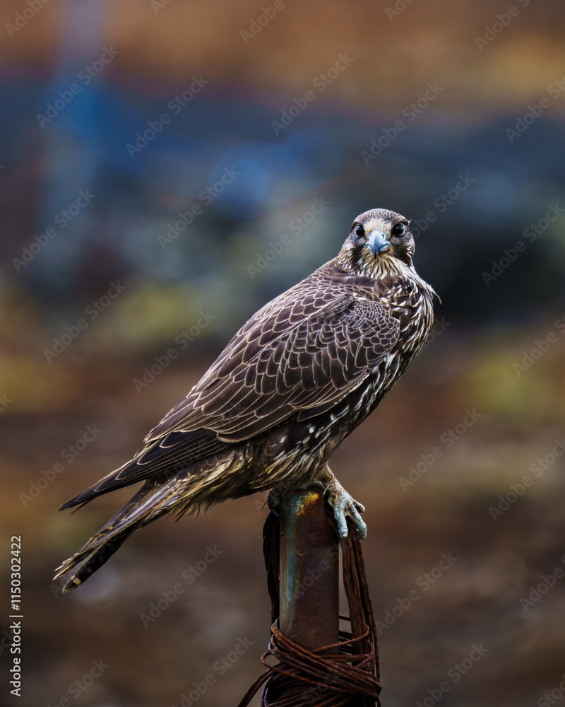 Fototapeta premium Icelandic hawk portrait Falcon 
