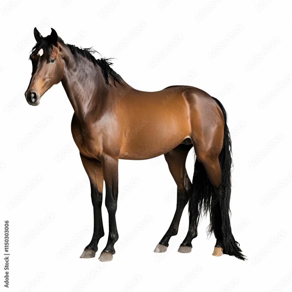 Fototapeta premium horse isolated on white background