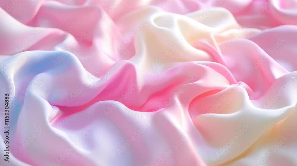 Abstract Background with 3D Wave Gradient Silk Fabric Abstract Background with 3D Wave Gradient Silk Fabric